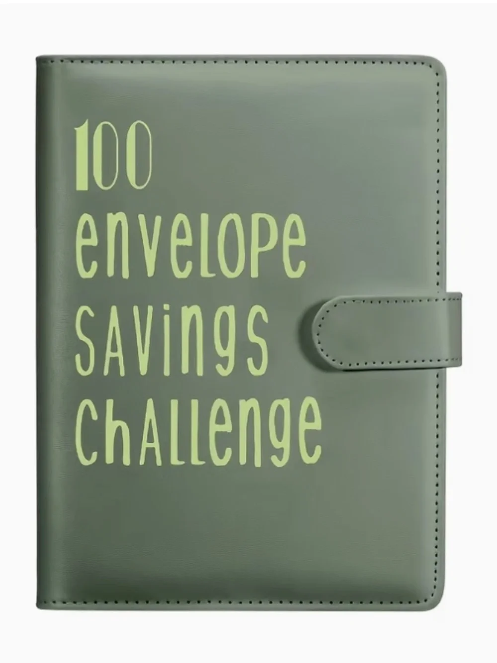 100-Envelope 100-Day Money Saving Challenge Book - GREEN Brand New